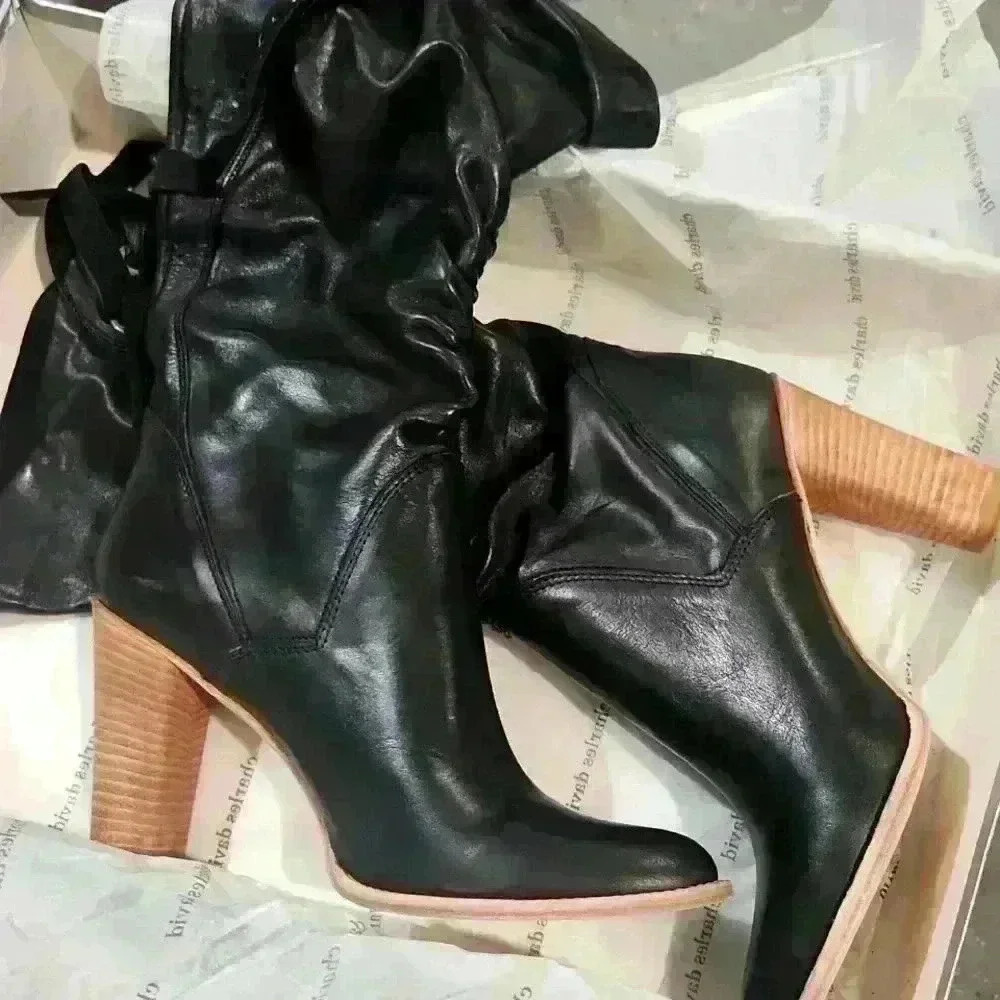 New Charles David Slouch Mika Boots - Picture 2 of 9